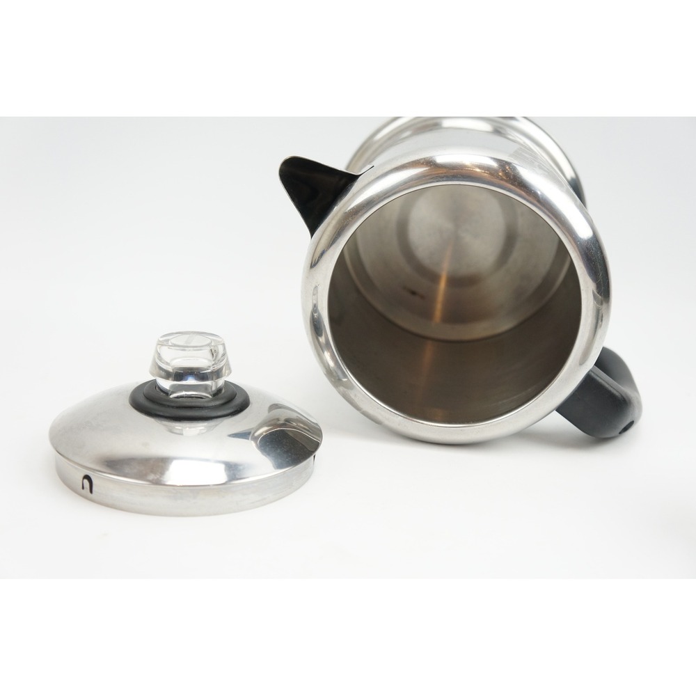 Farberware Yosemite 8-Cup Coffee Percolator Stainless Steel Stovetop Good - Picture 4 of 6